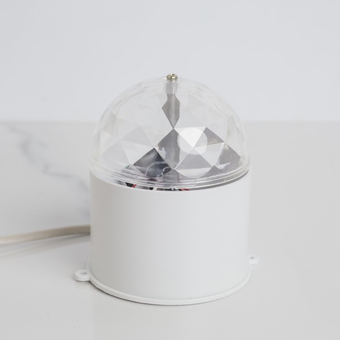 Световой прибор хрустальный шар диаметр 7,5 см V220 БЕЛЫЙ 