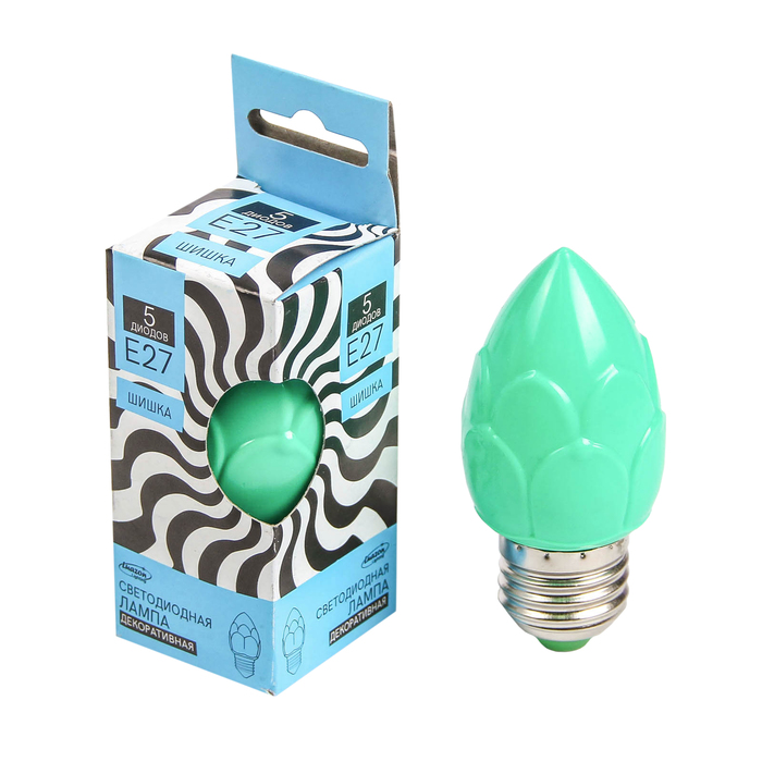 Лампа светодиодная декоративная Luazon Lighting "Шишка", 5 SMD2835, для белт-лайта, зеленый 