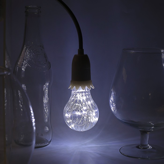 Лампа светодиодная декоративная "Груша", A60, 3 Вт, E27, 105х60, белый 