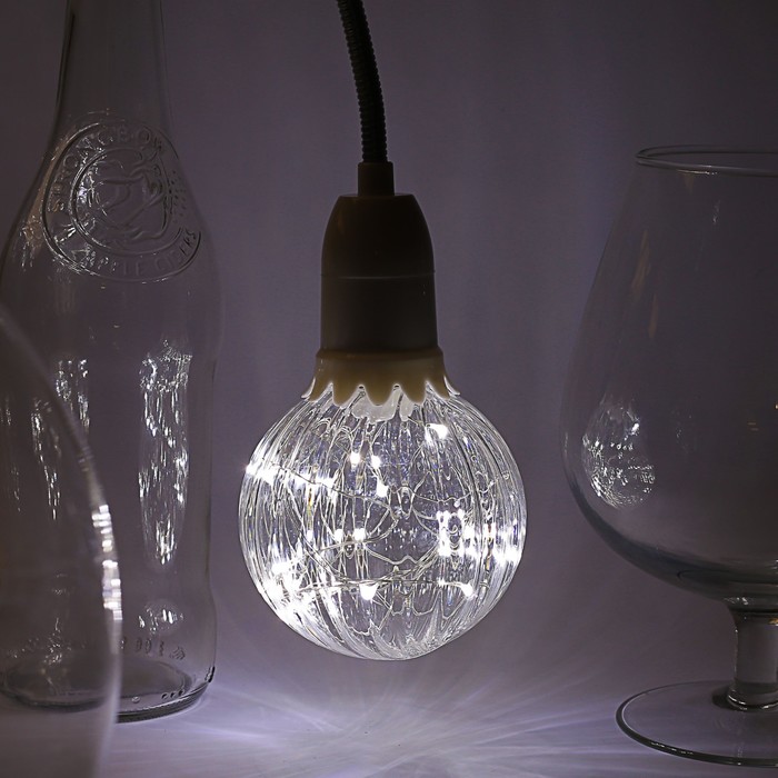 Лампа светодиодная декоративная "Шар", G80, 3 Вт, E27, 105х80, белый 