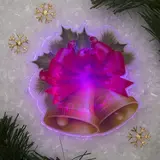 Световая картинка на магните "Колокольчик"(батарейки в комплекте), оптоволокно, 1 LED, RGB  - фото 2