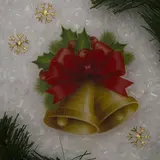 Световая картинка на магните "Колокольчик"(батарейки в комплекте), оптоволокно, 1 LED, RGB 