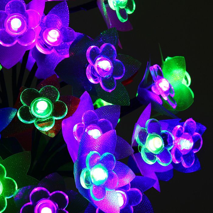 Светодиодный куст улич. 0,3 м, "Орхидея", 32 LED, 220V, моргает RG/RB 