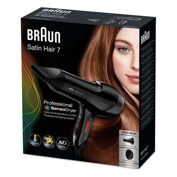 Фен Braun Satin Hair 7 HD785 SensoDryer Black - фото 3