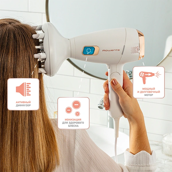 Rowenta шаш кептіргіш CV9240F0 Ultimate Experience - фото 11