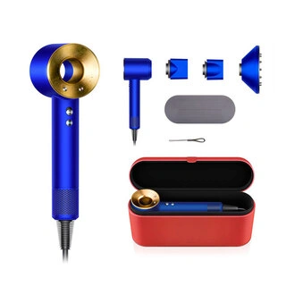 Фен Dyson HD07 Supersonic 389910-01 (синий/золото )  с чехлом - фото 3