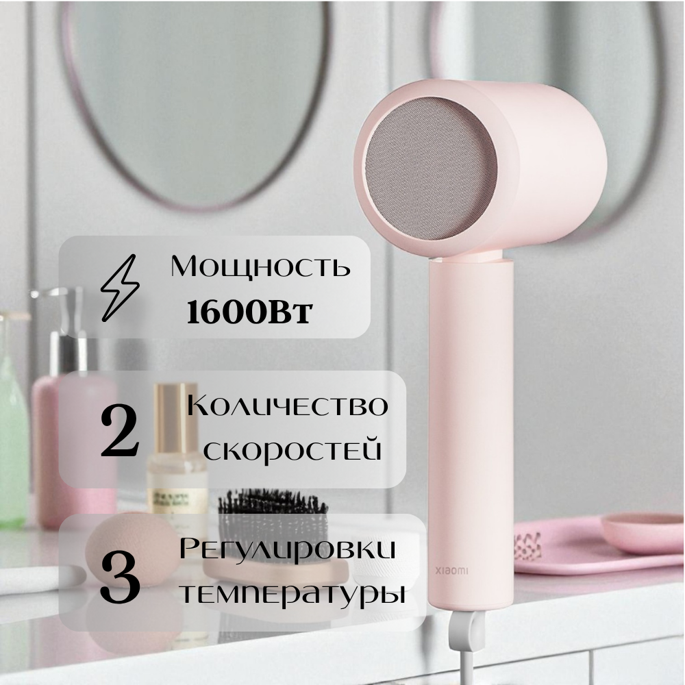Фен Xiaomi Compact Hair Dryer H101 Розовый  - фото 2