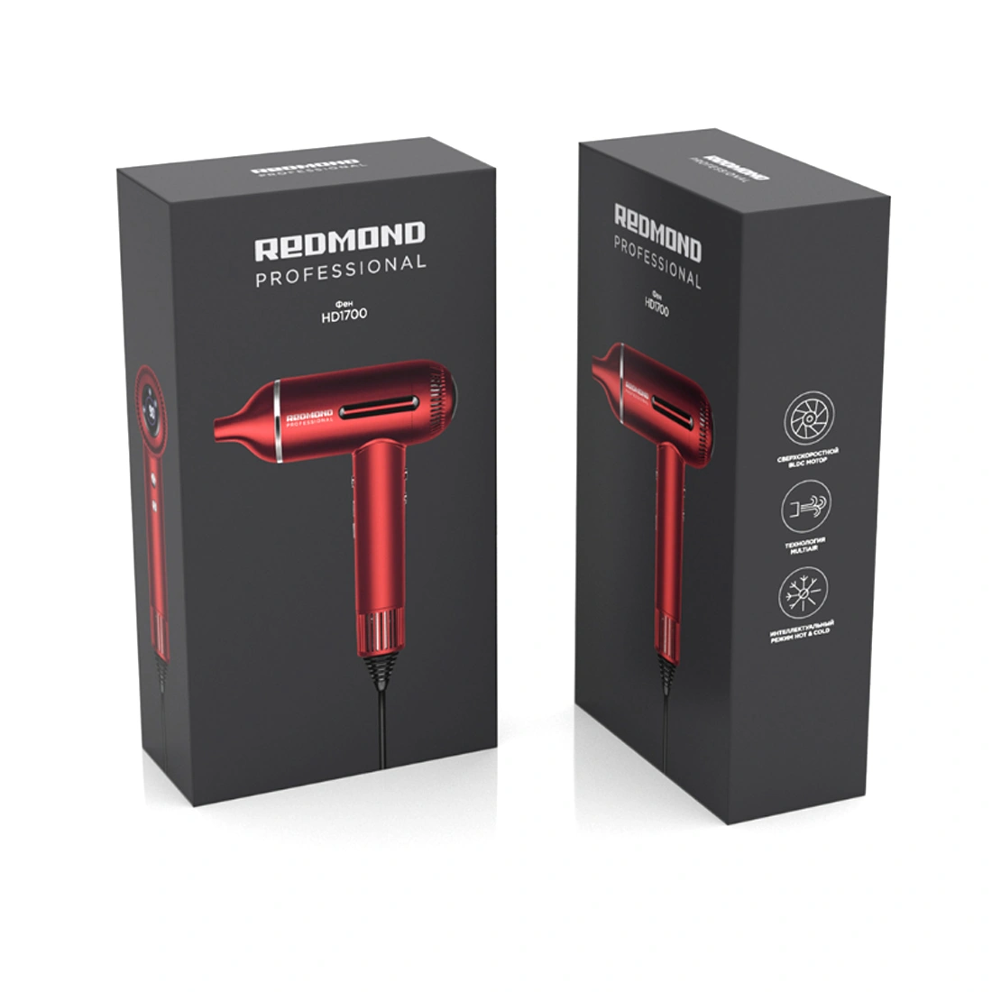 Фен Redmond HD1700 Красный HD1700 - фото 4
