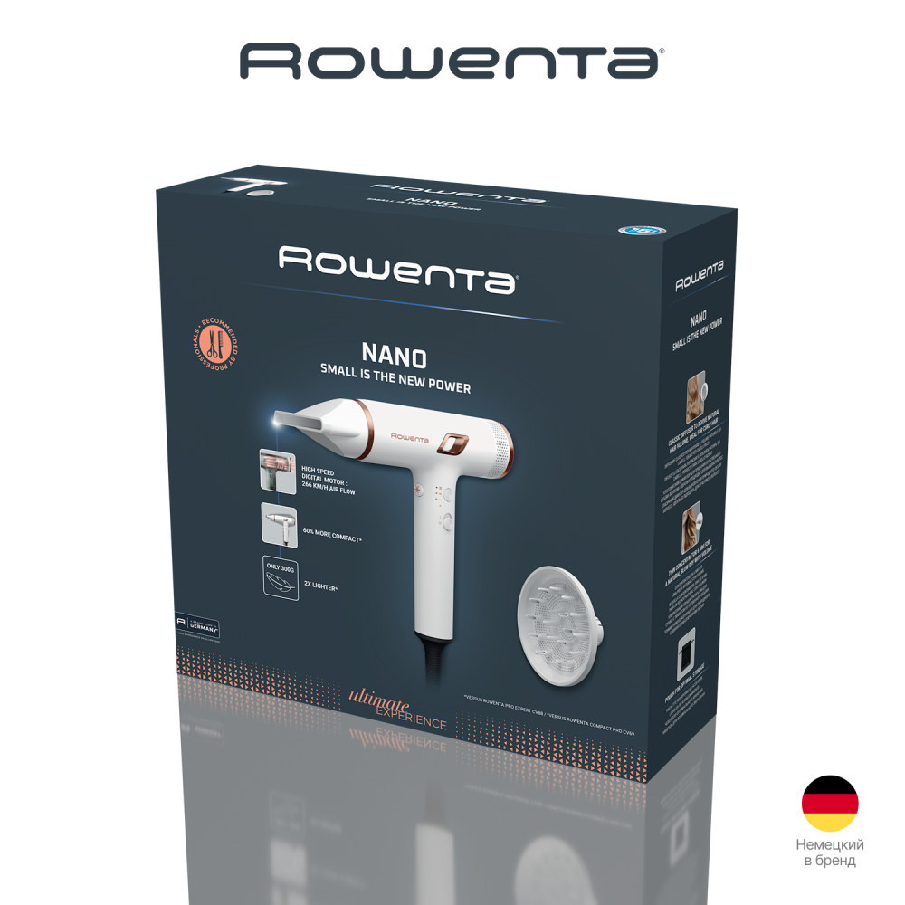 Rowenta шаш кептіргіш NANO HY8140F0 - фото 13