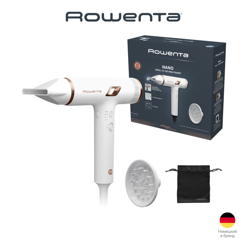 Rowenta шаш кептіргіш NANO HY8140F0 - фото 11