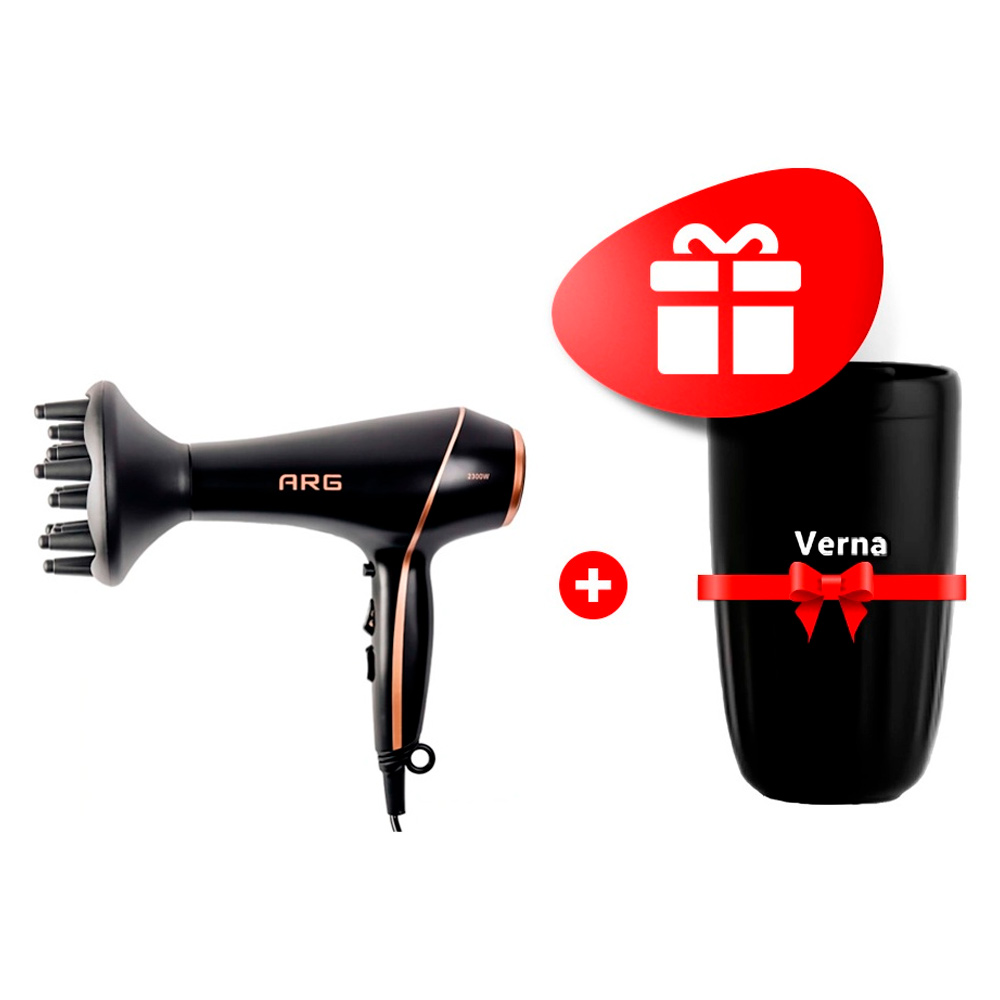 Комплект Фен ARG HD-8006 + Термос-кружка Verna LC-450GX