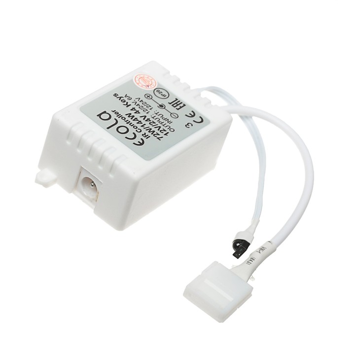 Контроллер Ecola LED strip RGB IR controller, для ленты, 12В-72Вт, 24В-144 Вт, 6А, и/к пульт 