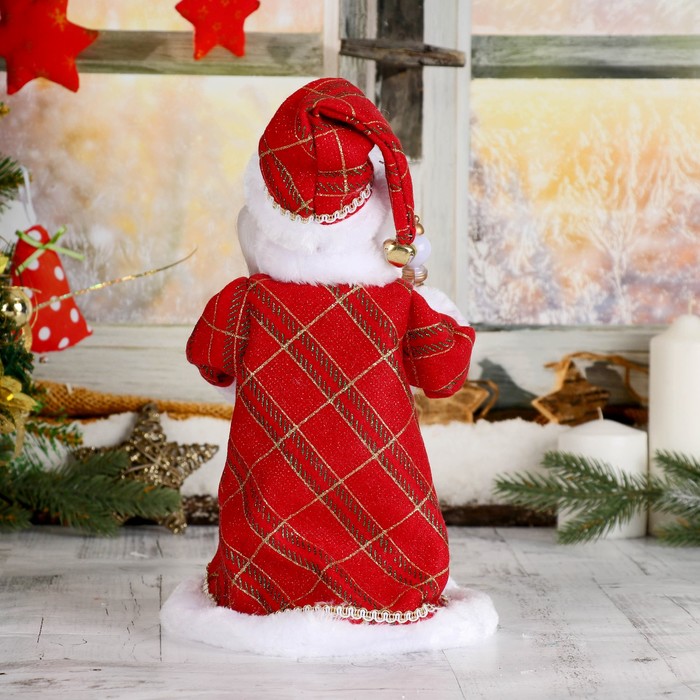 Дед Мороз "С посошком и подарками" двигается, с подсветкой 
