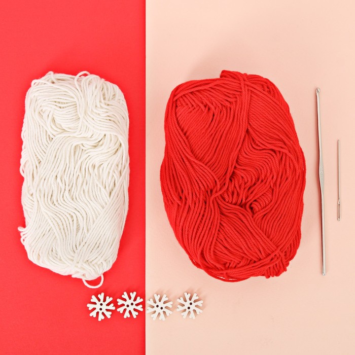 Гирлянда на ёлку «Варежки», набор для вязания, 12 × 10 × 4 см 