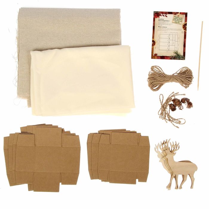 Сервировка новогоднего стола «Снежное торжество», набор для шитья, 16,5 × 22,5 × 3,5 см 