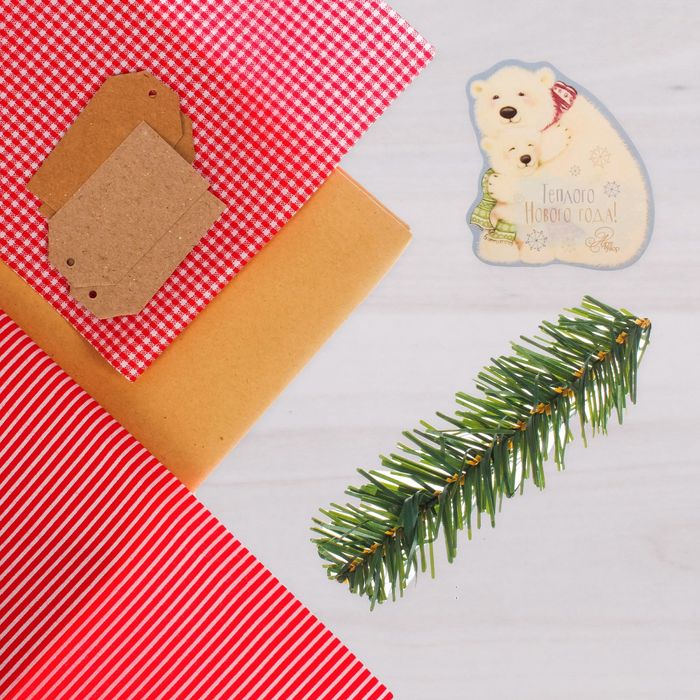 Декор для упаковки подарков New Year is commimg!, набор для шитья, 22 × 33 × 14 см 