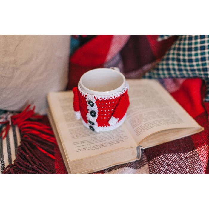Чехол для кружки «Новогоднее настроение», набор для вязания, 12 × 10 × 4 см 