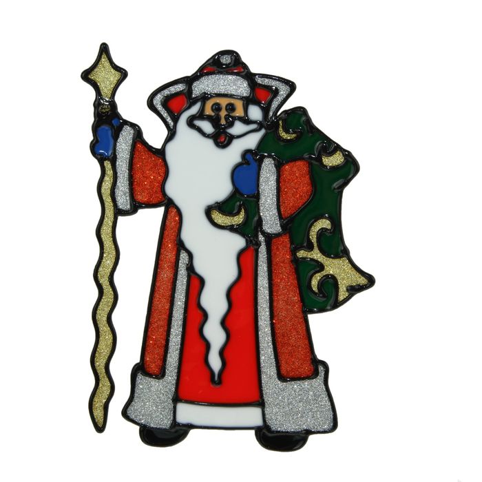 Kupit Naklejka Na Steklo Ded Moroz S Dlinnoj Borodoj V Toretam Internet Magazin Sulpak