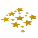 Наклейка на стекло "Звёздочки золотые" 18,5*18,5 см, набор 15 шт  - фото 2