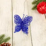 Ветка для декора "Перелив" ажурная бабочка, микс 