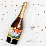 Наклейка "Новогоднее шампанское" мандарины  - фото 2