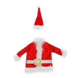 Одежда на бутылку "Дедушка мороз", 2 предмета: камзол, шапка  - фото 2