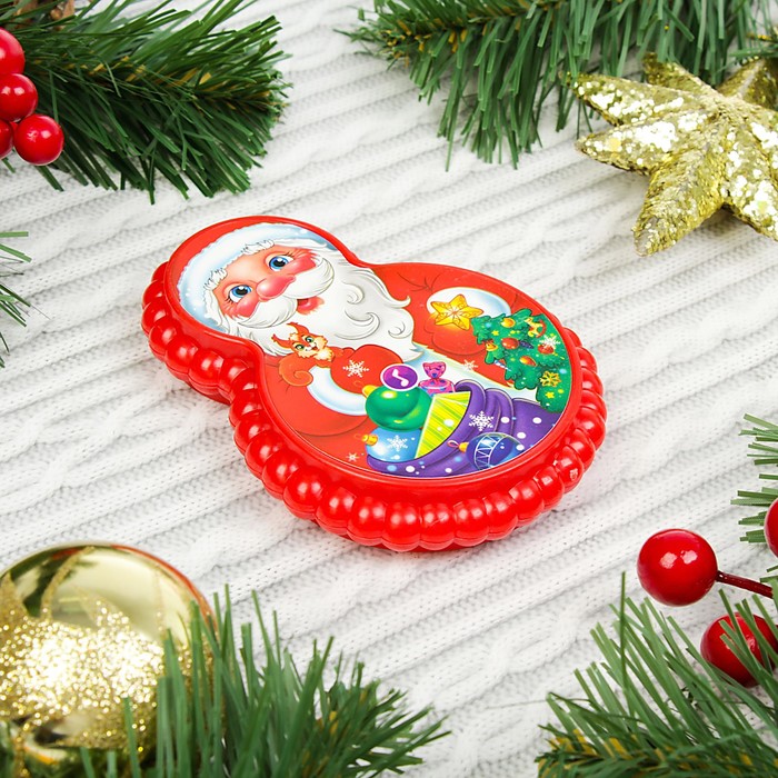 Музыкальная игрушка «Дедушка Мороз», световые и звуковые эффекты, цвет красный 