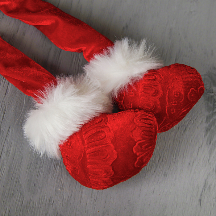 Мягкая игрушка "Снегурочка - длинные ножки" сидит 57*26 см красный 