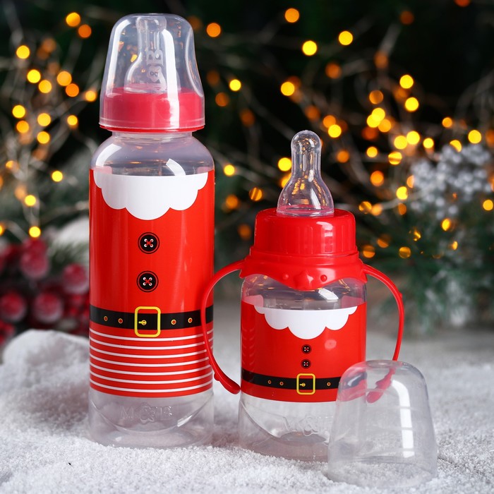 Набор бутылочек для кормления "Дед Мороз" 150 и 250 мл 