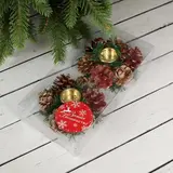 Подсвечник на две свечи "Шишки бантики"  - фото 3