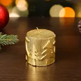Свеча новогодняя "Новый год" 6,5х7, золотая 