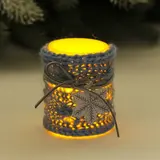 Свеча светодиодная восковая «Снежинка», 5 × 7 см  - фото 2