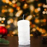 Свеча пенёк "С Новым Годом" колокольчики  - фото 2