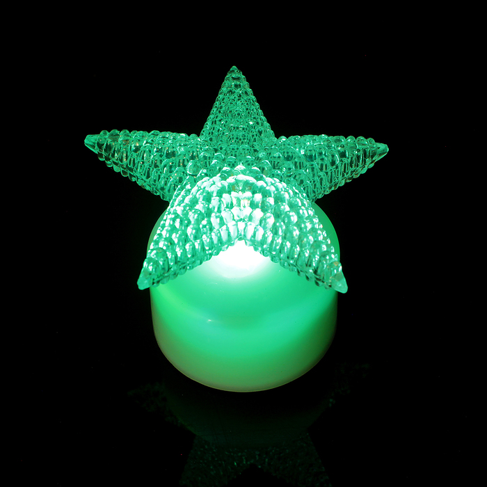 Свеча светодиодная "Звезда", переливается разными цветами 