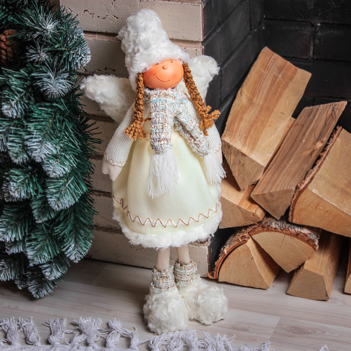 Кукла интерьерная "Девочка-ангелочек в белых ботах" 56 см 