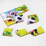 Пазл разрезной «Животные фермы», 3 картинки в раме  - фото 3