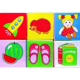 Набор развивающих мягких кубиков "Предметы"  - фото 3