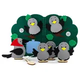 Пальчиковый театр "Сорока-ворона" (герои+домик) 