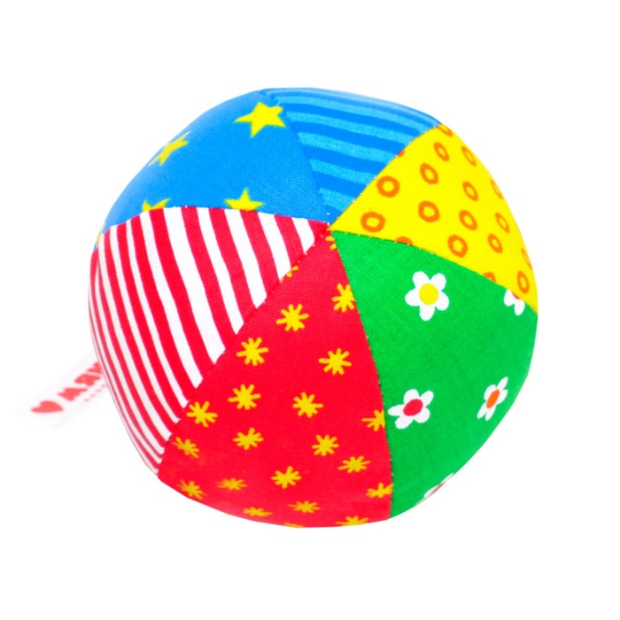 Развивающий мягкая погремушка "Мяч Радуга", цвета МИКС 