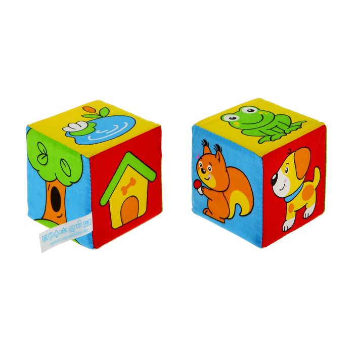 Развивающая игрушка-кубики «Чей домик?» 