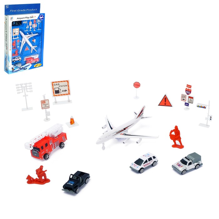 Игровой набор с инерционным транспортом «Аэропорт» МИКС 