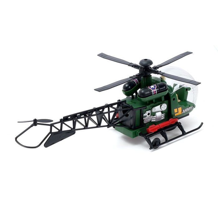 Вертолет «Спасатель», работает от батареек, световые и звуковые эффекты, МИКС 