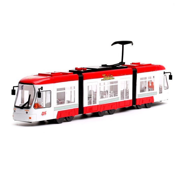Трамвай «Городской», работает от батареек, световые эффекты, цвета МИКС 