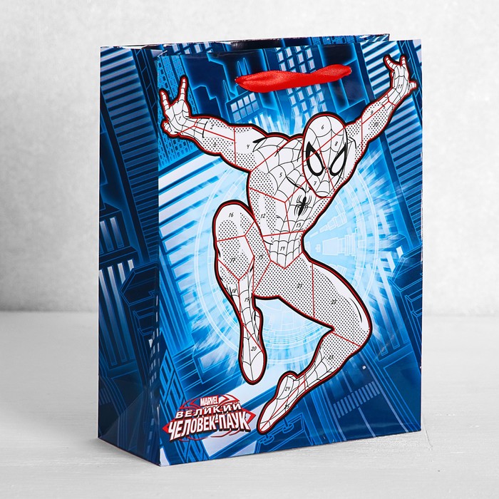 Пакет ламинат вертикальный с наклейками "Великий Человек-Паук", Человек-Паук 