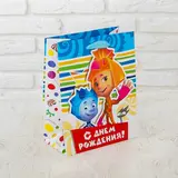 Пакет ламинированный вертикальный ФИКСИКИ "Друг, С Днем Рождения", 18 х 23 х 10 см  - фото 2