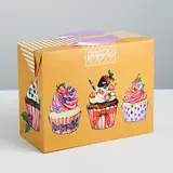 Пакет—коробка «Подарок», 23 × 18 × 11 см 