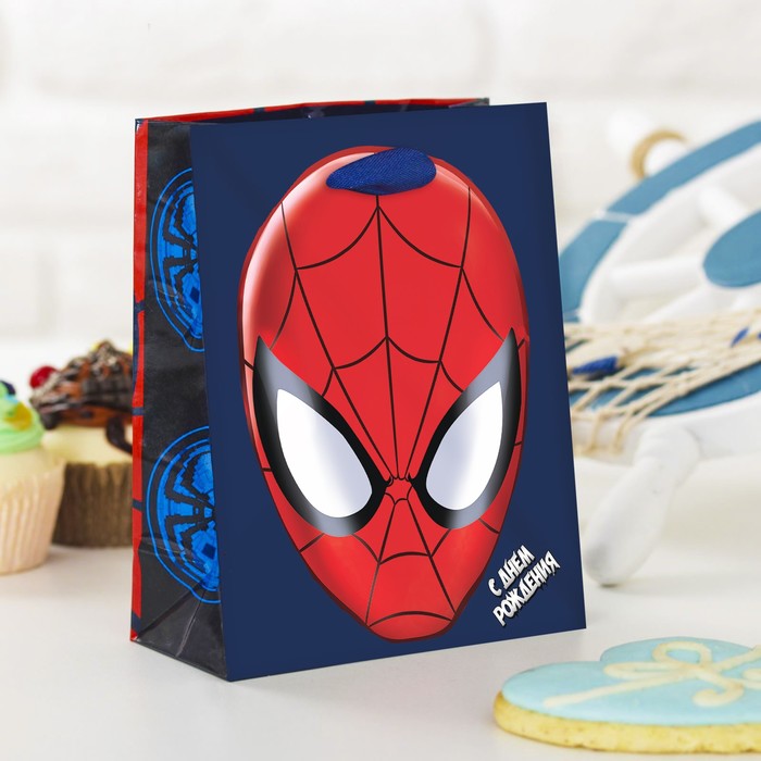 Пакет ламинированный вертикальный "Ты- супергерой", Человек-паук, 31 х 40 х 11 см 