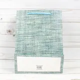 Пакет подарочный "Лён", голубой, люкс, 32 х 12 х 40 см  - фото 3