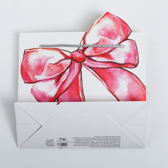 Пакет подарочный «Подарок», 25 × 26 × 10 см 