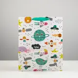 Пакет ламинированный "Пегас", люкс, 26 х 32 х 12.5 см  - фото 2